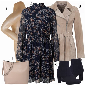 Outfit sa Crna Haljina Veći Broj VERO MODA "Tvoj zimski outfit"