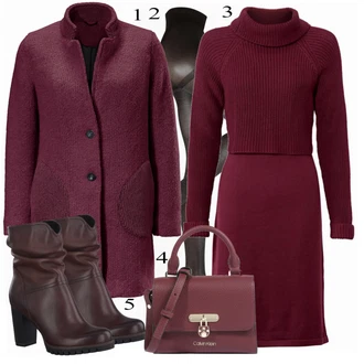Outfity pro práci s Bílá Šaty Heine "Elegantní zimní outfit"