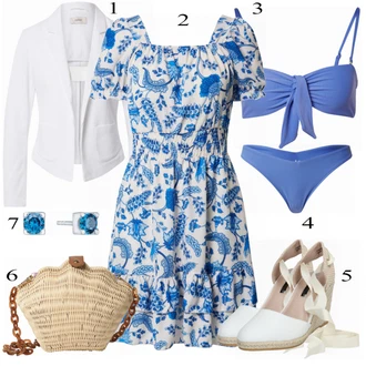 Outfit s Šedá Halenka & Tunika ESPRIT "Dovolenkový Outfit"