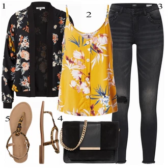 Outfit s Zelená/Hnědá Bota Sandály MEXX "Dovolenkový Outfit"
