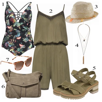 Outfit s Plavky Ulla Popken "VERO MODA Kombinéza"