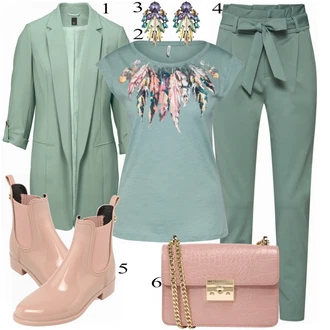 Outfit s Béžová Kozačka LEMON JELLY "VERO MODA STYL"