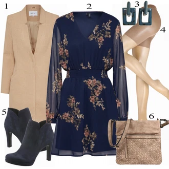 Outfity na podzim s Béžová Punčocháče spanx "Vero Moda Šaty"