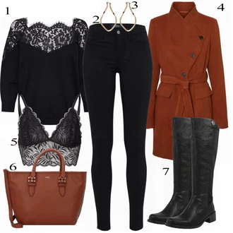 Outfity na zimu s Vícebarevný Pletený Od?v Only "Vero Moda Kabát"