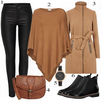 Outfit s Modrá Kozačka S.Oliver "Poncho Vila"