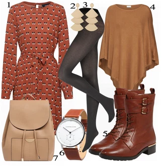 Ležérní outfity s Červená Object "Poncho Vila"