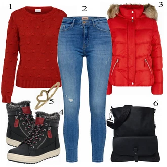 Outfit s Kozačka Tom Tailor "Vila Pullover"