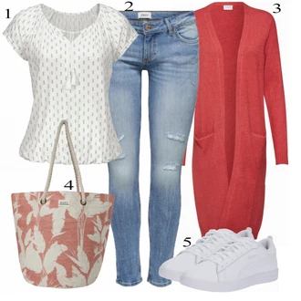 Outfit s Taška Přes Rameno ROXY "Ležérní Outfit"