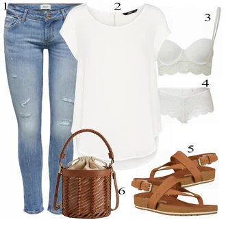 Outfit s Hnědá Bota Pantofle Timberland "Ležérní Outfit"