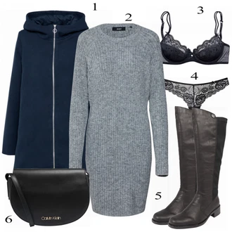 Outfity na zimu s Černá/Růžová Průhledná Kalhotka/Tanga/Brazilské Kalhotky/Spodní Kalhotky/Klasické Kalhotky/Průsvitná Kalhotka Lascana "Wiarmdress"