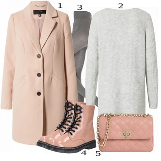 Outfit s Béžová Kozačka Dockers by Gerli "Zimní Outfit"