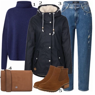 Outfit sa Plava Drykorn "Zimski Outfit"