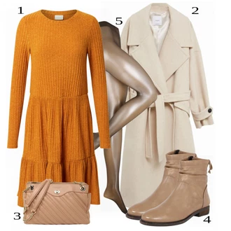 outfit mit Oranžna Obleka Vila "Zimska oblačila"