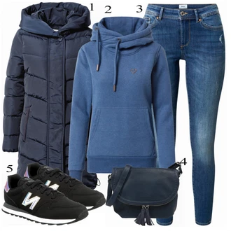 Outfit sa Plava Tenisica New Balance "Tvoj zimski outfit"