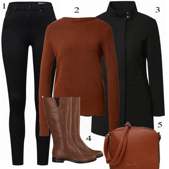 Outfity na zimu s Červená Tom Tailor Denim "Zimní styl"