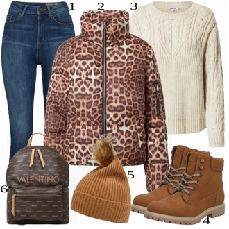 outfit mit Rdeča Škorenj Tom Tailor "Zimski videz"