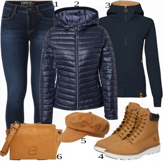 outfit mit Rjava Škorenj Timberland "1"