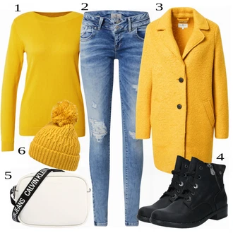 Outfit s Černá Kozačka Rieker "Zimní Ležérní Outfit"