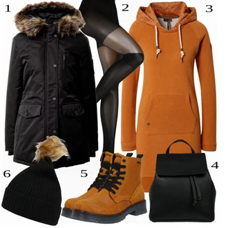 Outfit sa Crna Hulahopke Swedish Stockings "Zimski Outfit"