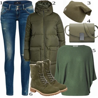 outfit mit Zelena Škorenj Tamaris "1"