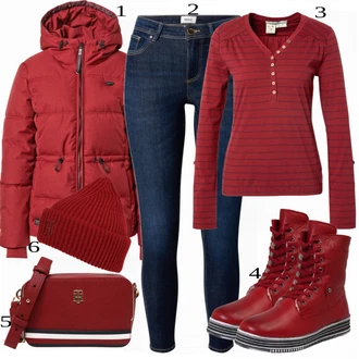 outfit mit Rdeča Zimska Jakna Ragwear "1"