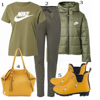 Outfit sa Zeleno Traper Jakna Nike Sportswear "Tvoj otmjeni outfit"