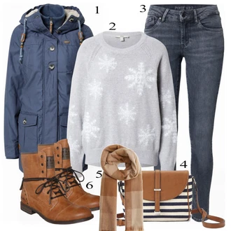 Outfity na zimu s Hnědá Taška Přes Rameno Lascana "Zimní styl pro každodenní život"