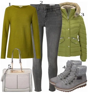 Zimske Outfiti mit Siva Torba za čez ramo river island "Tvoja elegantna obleka"