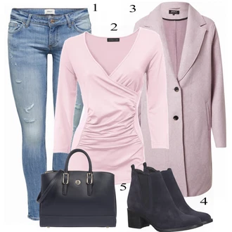 Outfit s Modrá Kozačka Tamaris "Zimní styl pro módní ženy"