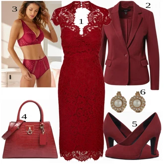 Outfit sa Crvena Haljina "Prekrasan Večernji Look"