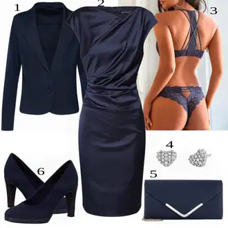 outfit mit Črna Obleka Swing "Čudovit večerni izgled"