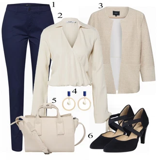 Outfit s Modrá Bota Na Podpatku Ara "Formální Outfit"