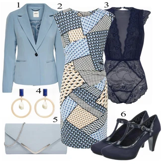 Outfit s Modrá Bota Na Podpatku Bugatti "Formální Outfit"