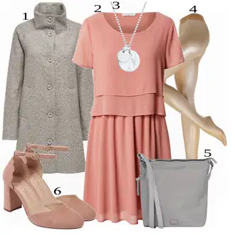 Outfit s Béžová/Khaki Pletený Fleecový Kabát/Kabát Bouclé/Tweedový Kabát/Teddy Kabát/Vlněný Fleecový Kabát Only "Podnikatelské vyhledávání pro ženy"