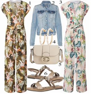 Outfit s Šedá Kabát/Podzimní bunda Vila "Letní Outfit"