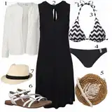 Outfity s bikinovými topy s vysokým výstřihem image