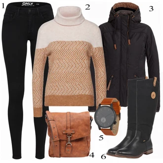 Outfit s Kozačka Rieker "braunfashion"