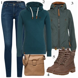 Outfit s Hnědá Bota Kozačka Timberland "naketanolook"