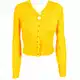 Žluté pletené oděvy