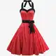 Dámské Červená Rockabilly šaty