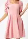 Pink haljine s puf rukavima