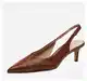 Rjave Slingback črpalke