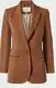 Rjava Eleganten Blazer za dame Rjava Eleganten Blazer za dame
