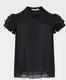 Črna Short sleeves Šifonka bluza za dame