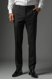 Schwarze Business Hosen für Männer