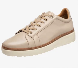 Beige Ledersneaker