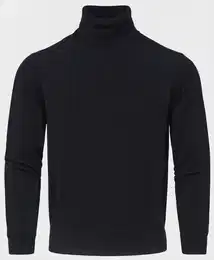 Schwarze Rollkragenpullover für Männer