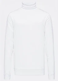 Weiße Rollkragenpullover