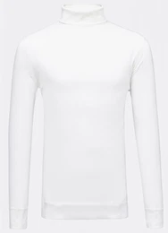 Weiße Rollkragenpullover