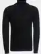 Schwarze Rollkragenpullover für Männer